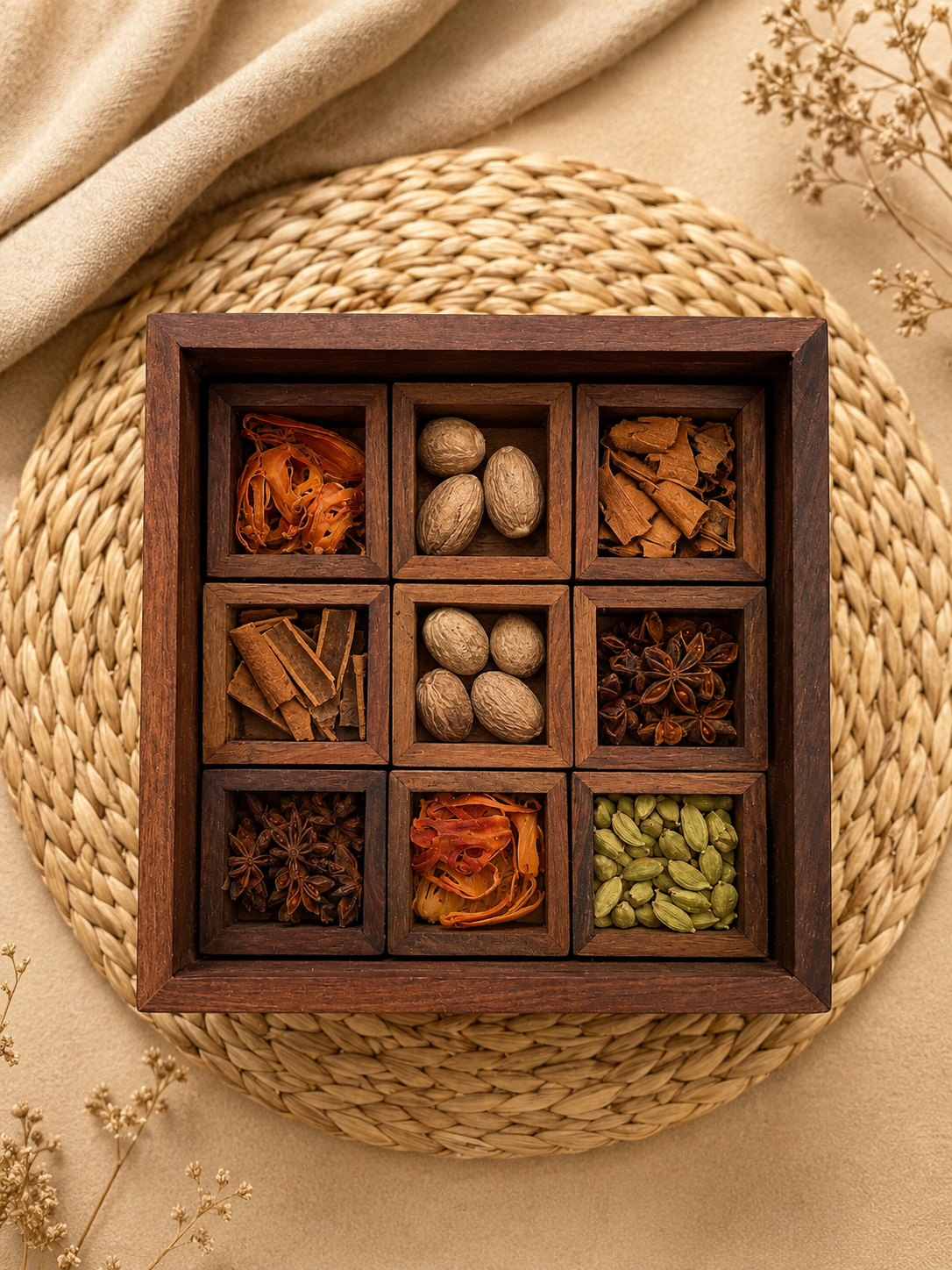 Wooden Spice Box