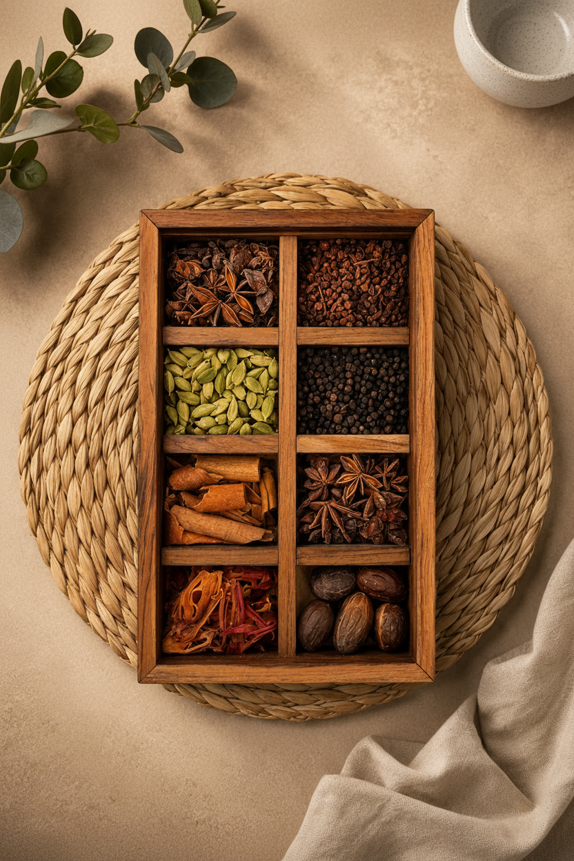 Wooden Spice Box