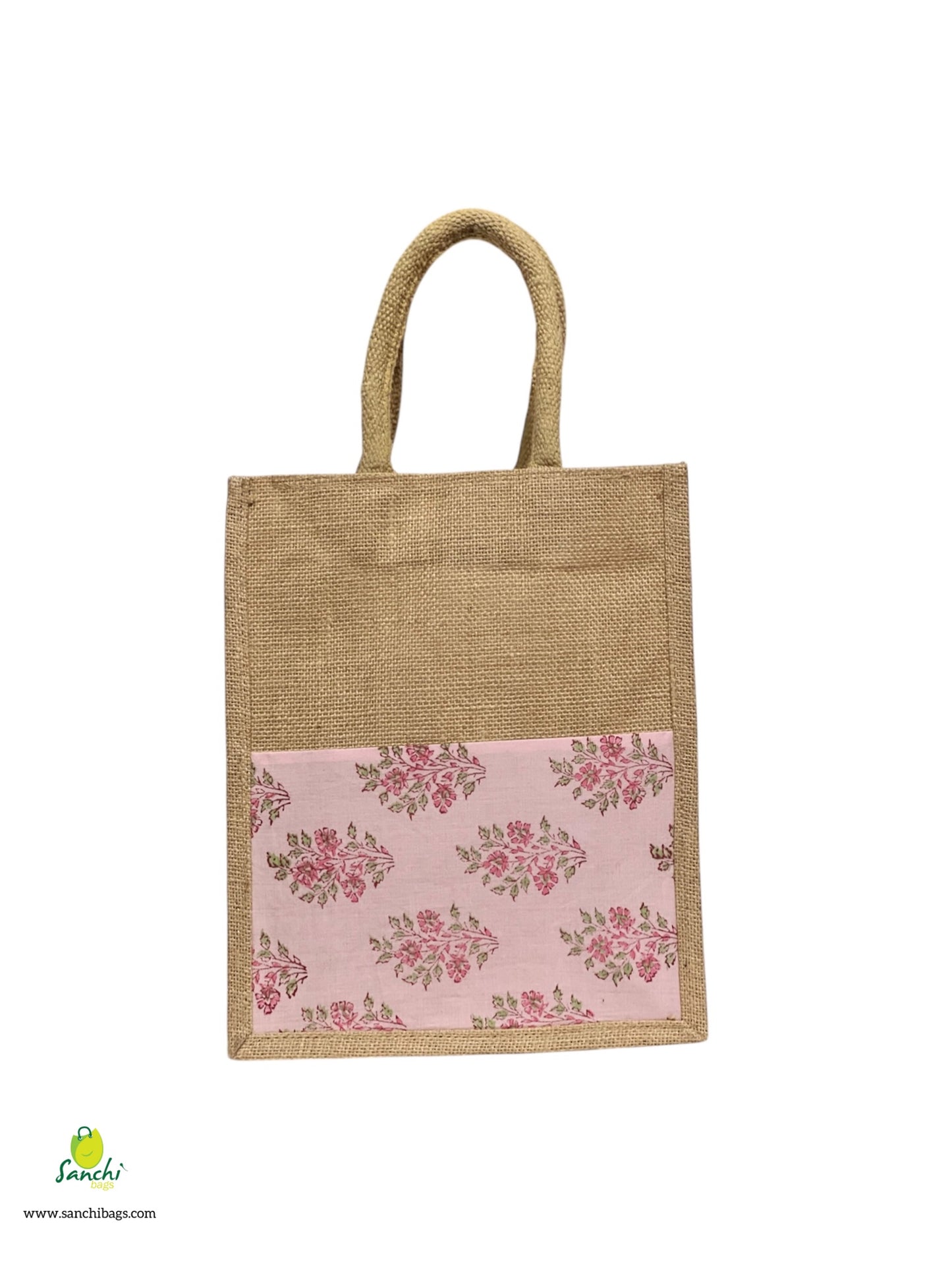 Jute Lunch Bag With Kalamkari