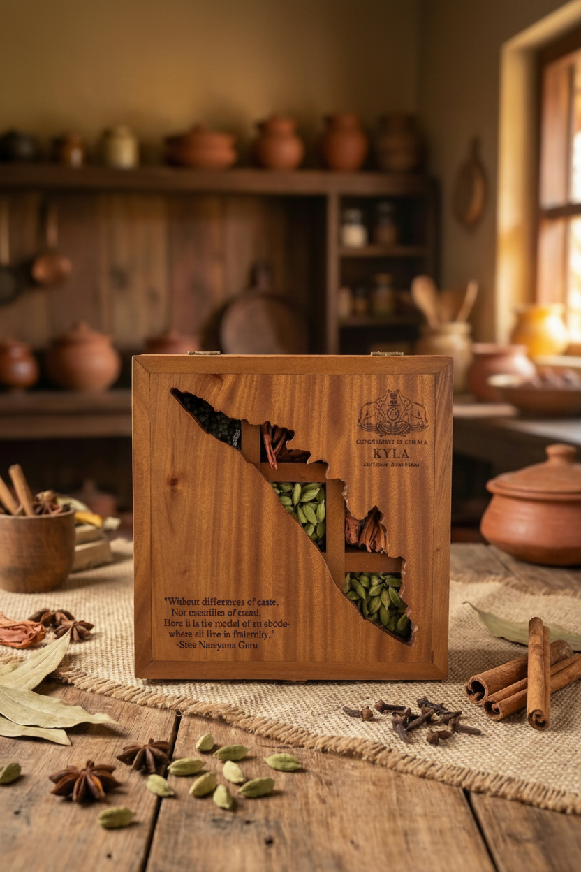 Wooden Spice Box