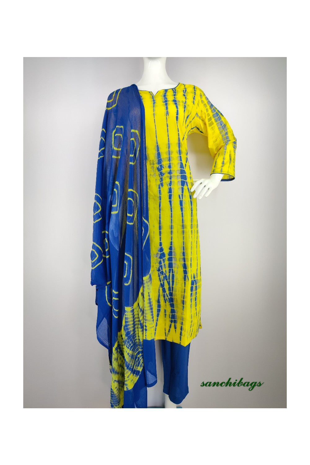 Yellow and Blue Salwar Set