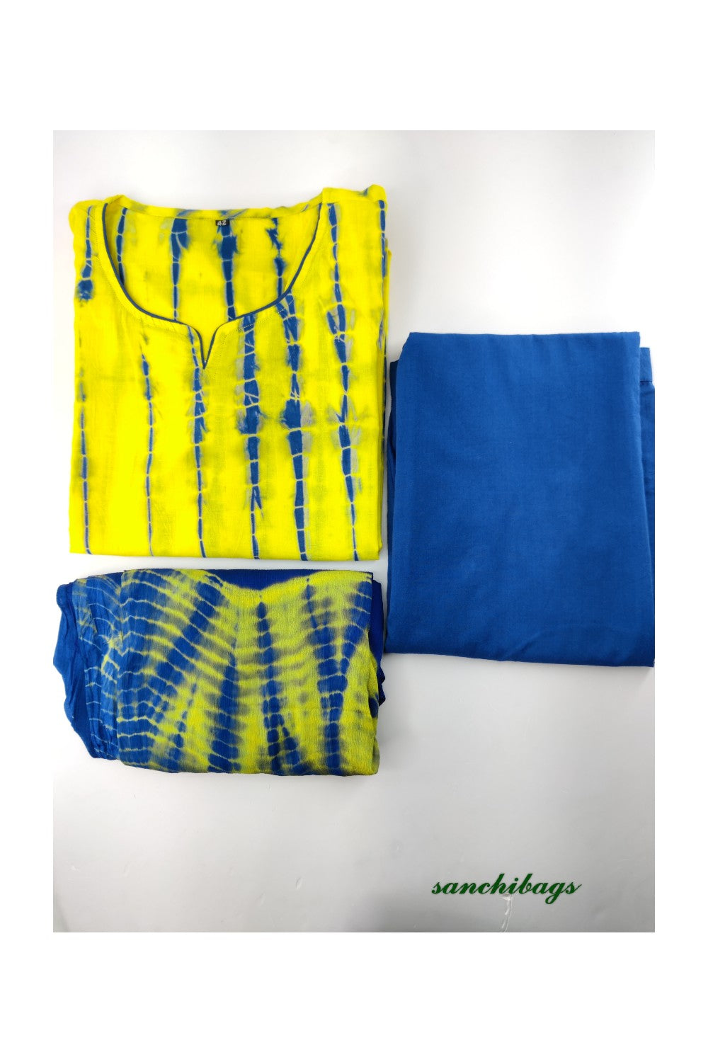 Yellow and Blue Salwar Set