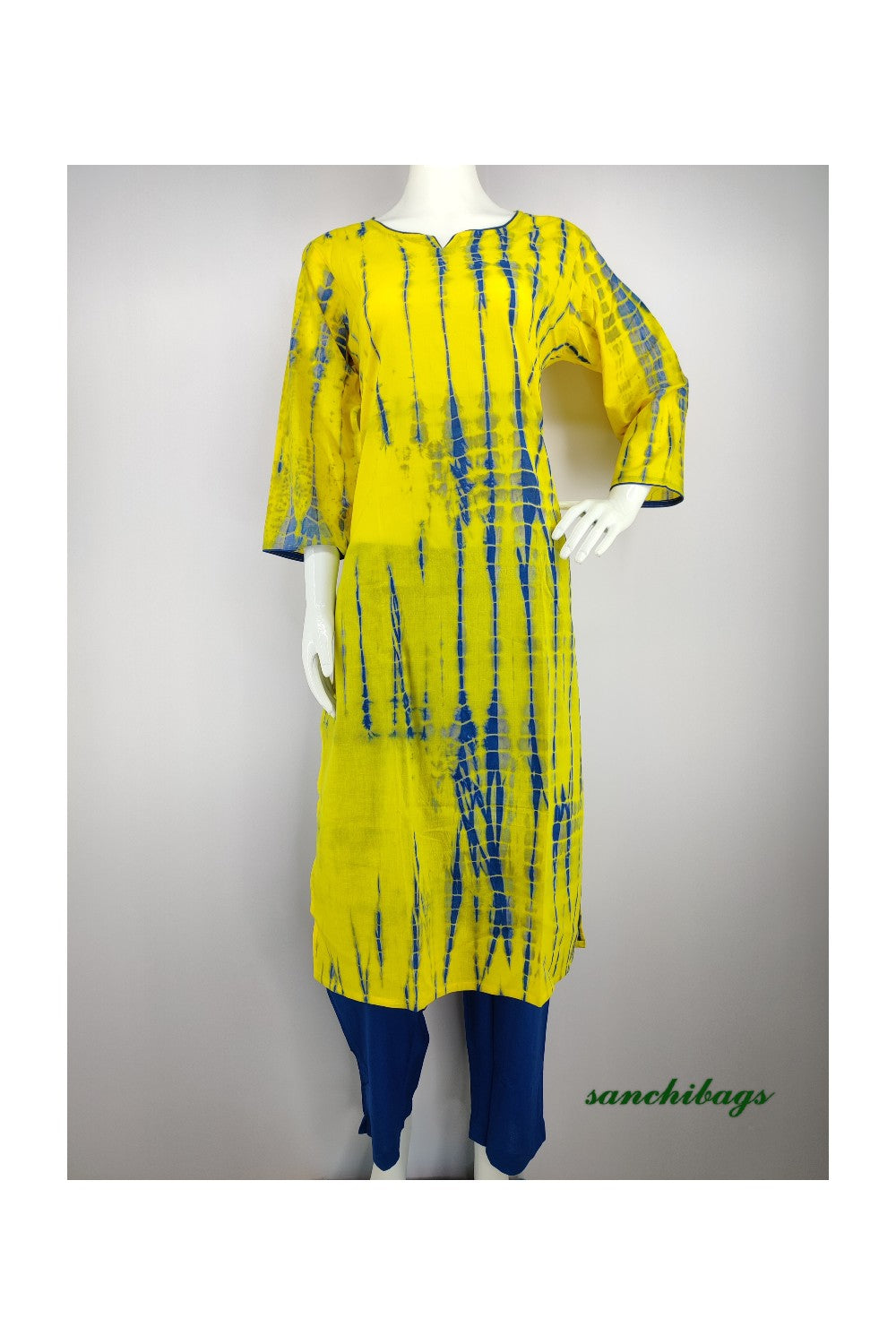 Yellow and Blue Salwar Set