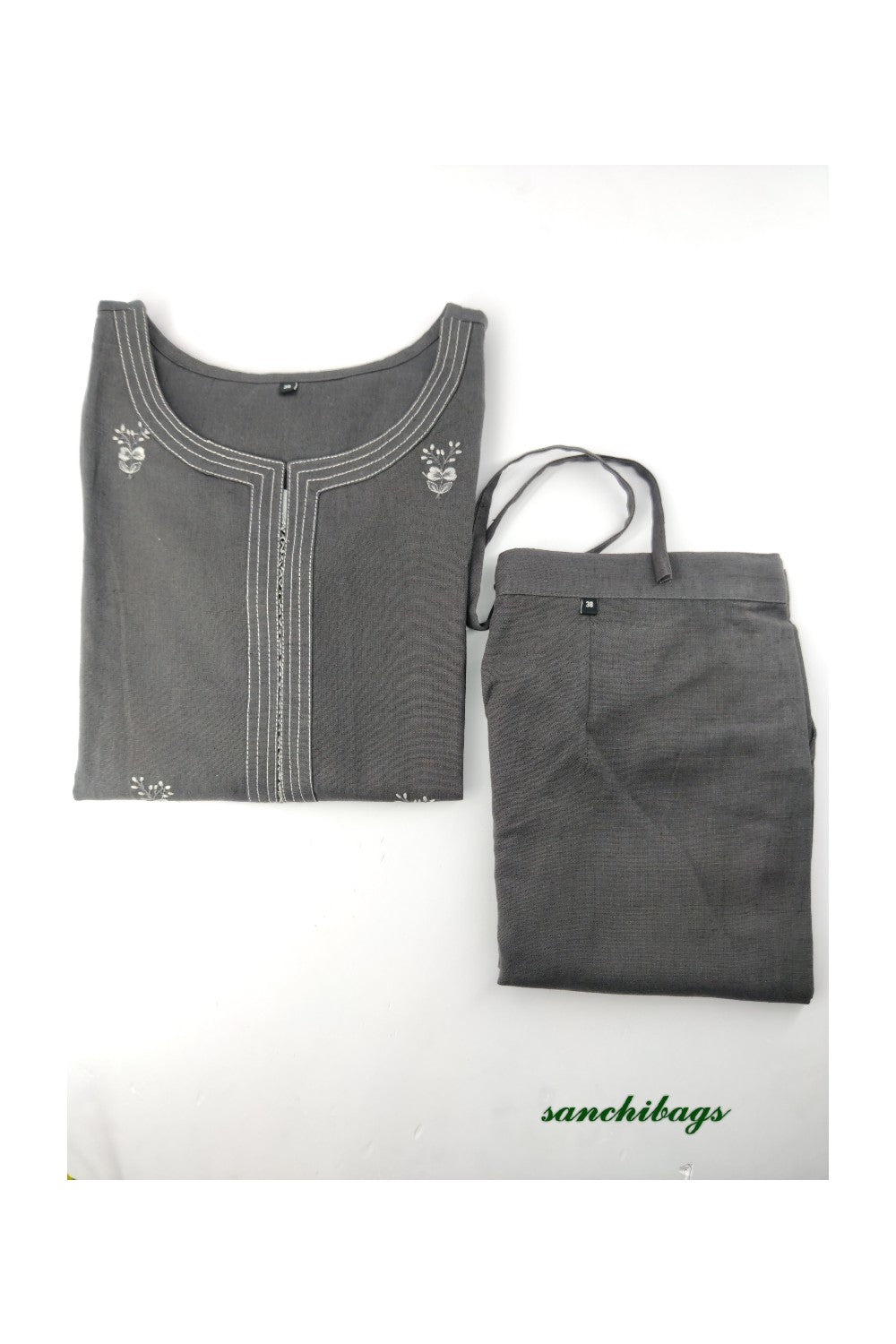 Grey Kurta Set