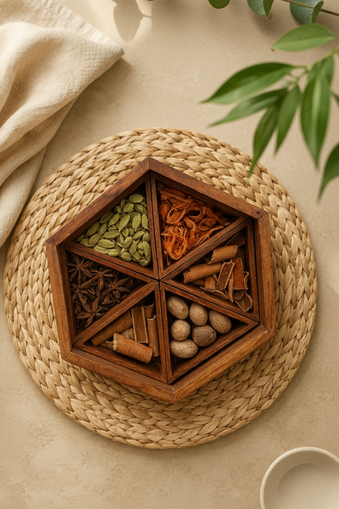 Wooden Spice Box