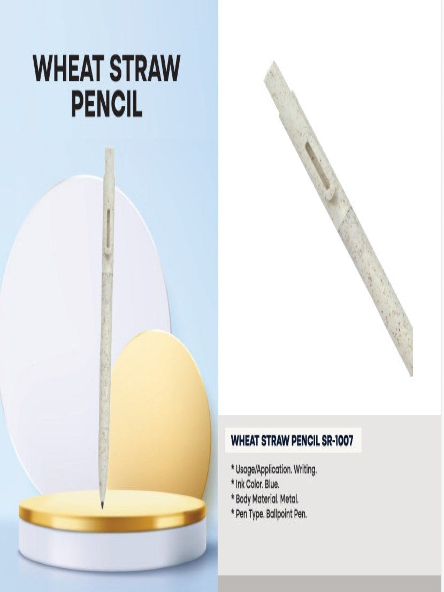 NSM067 Wheat straw pencil