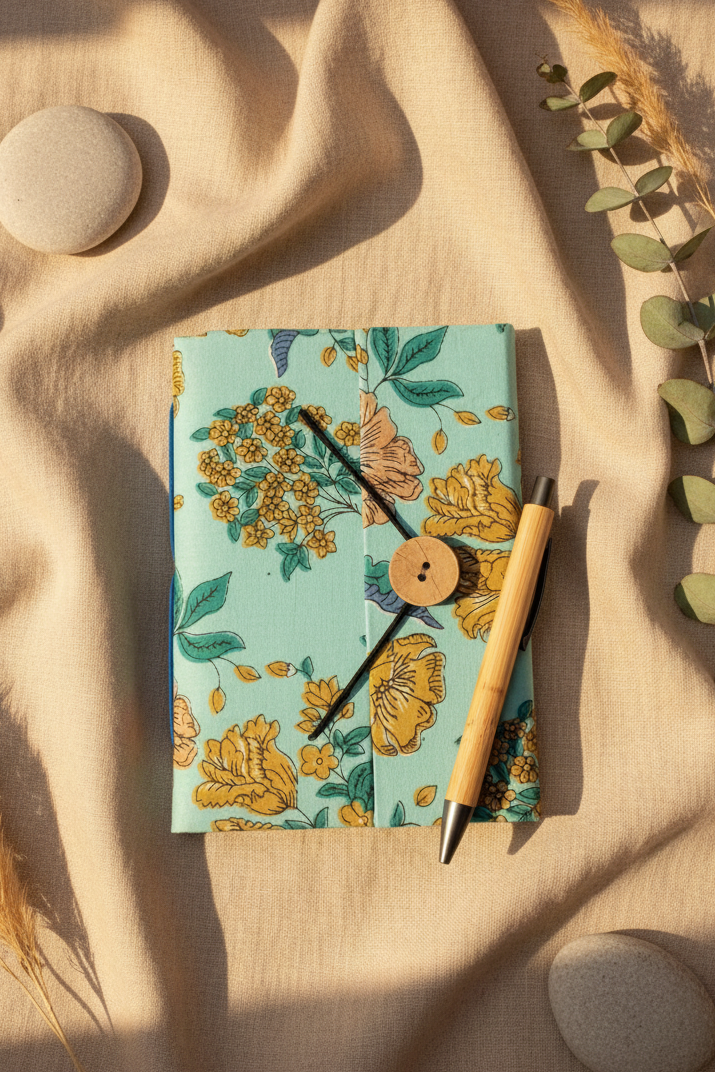 Handmade Button Notebook