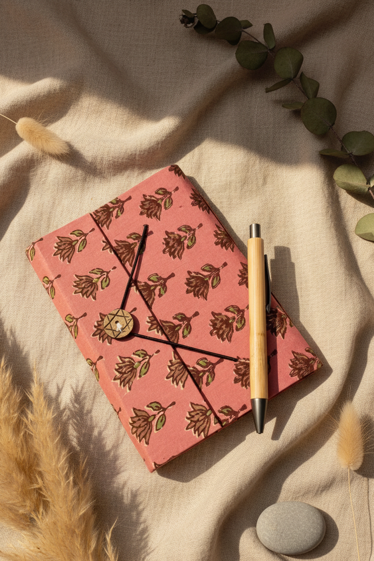 Handmade Button Notebook