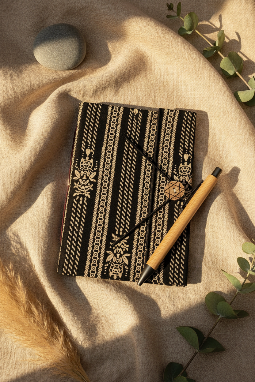 Handmade Button Notebook