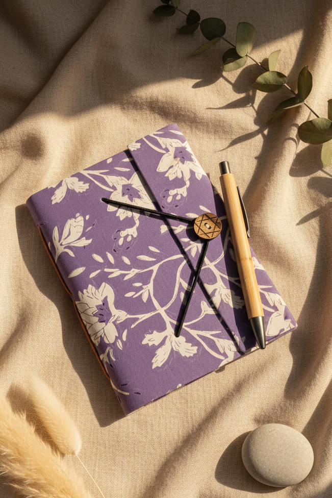 Handmade Button Notebook