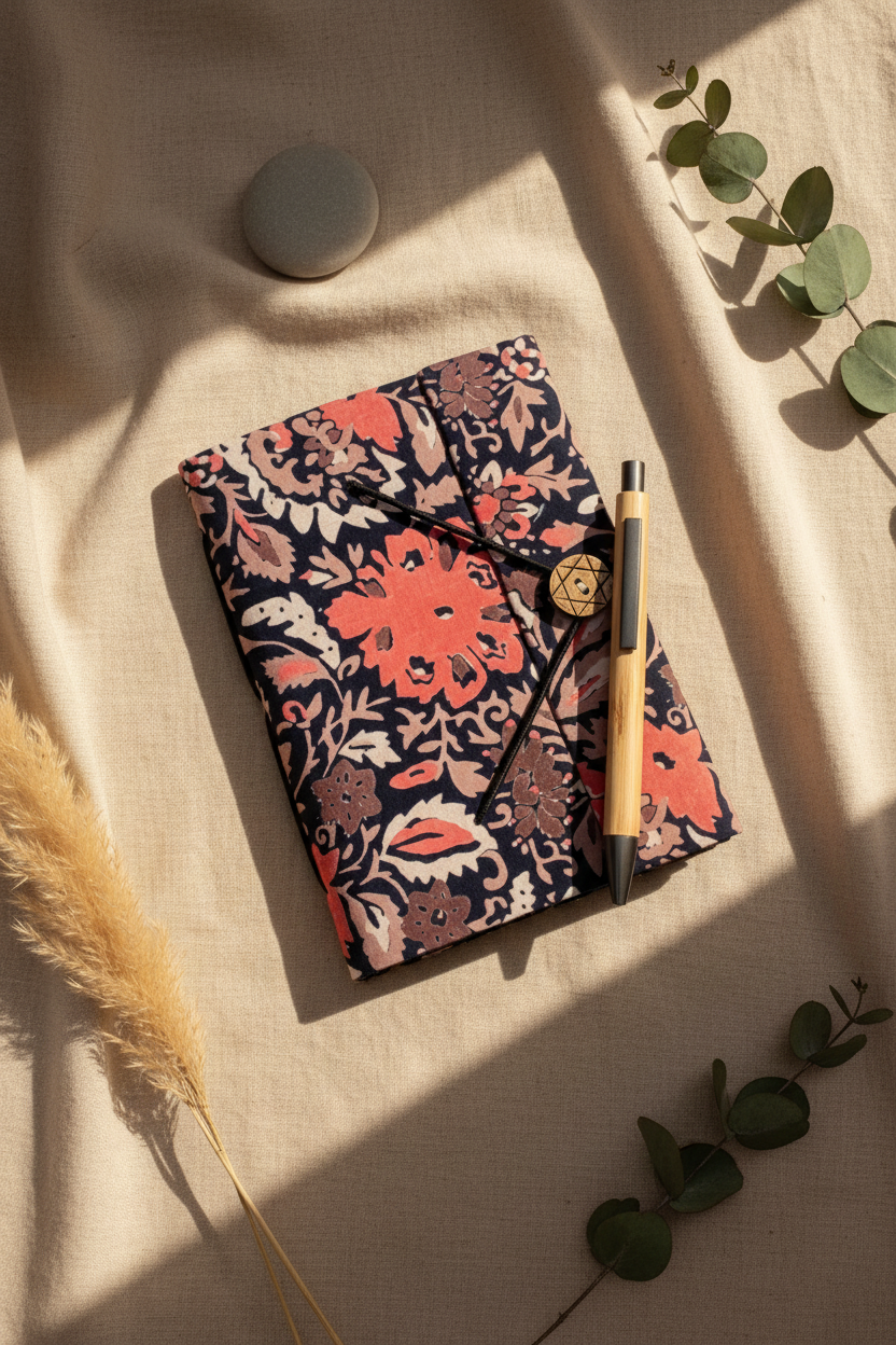 Handmade Button Notebook