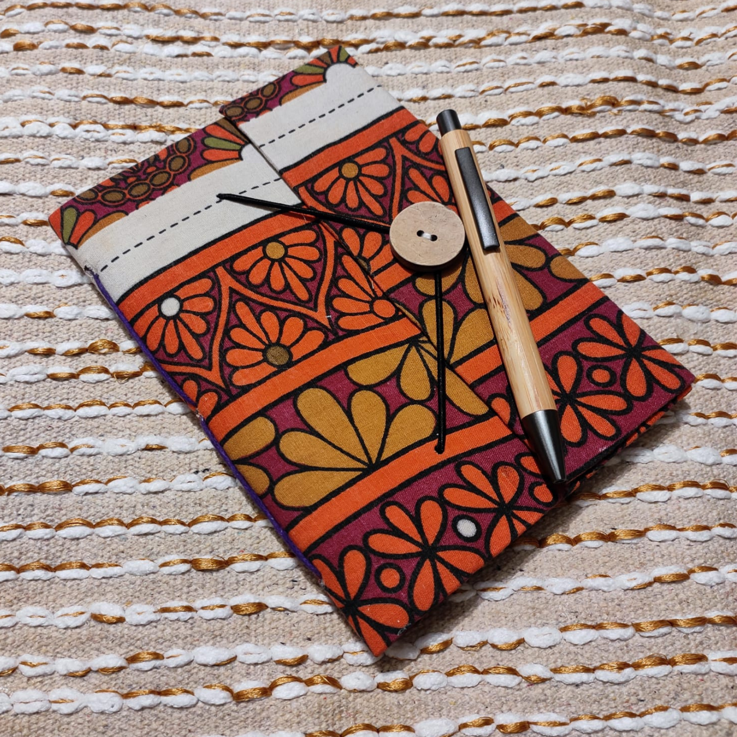 Handmade Button Notebook