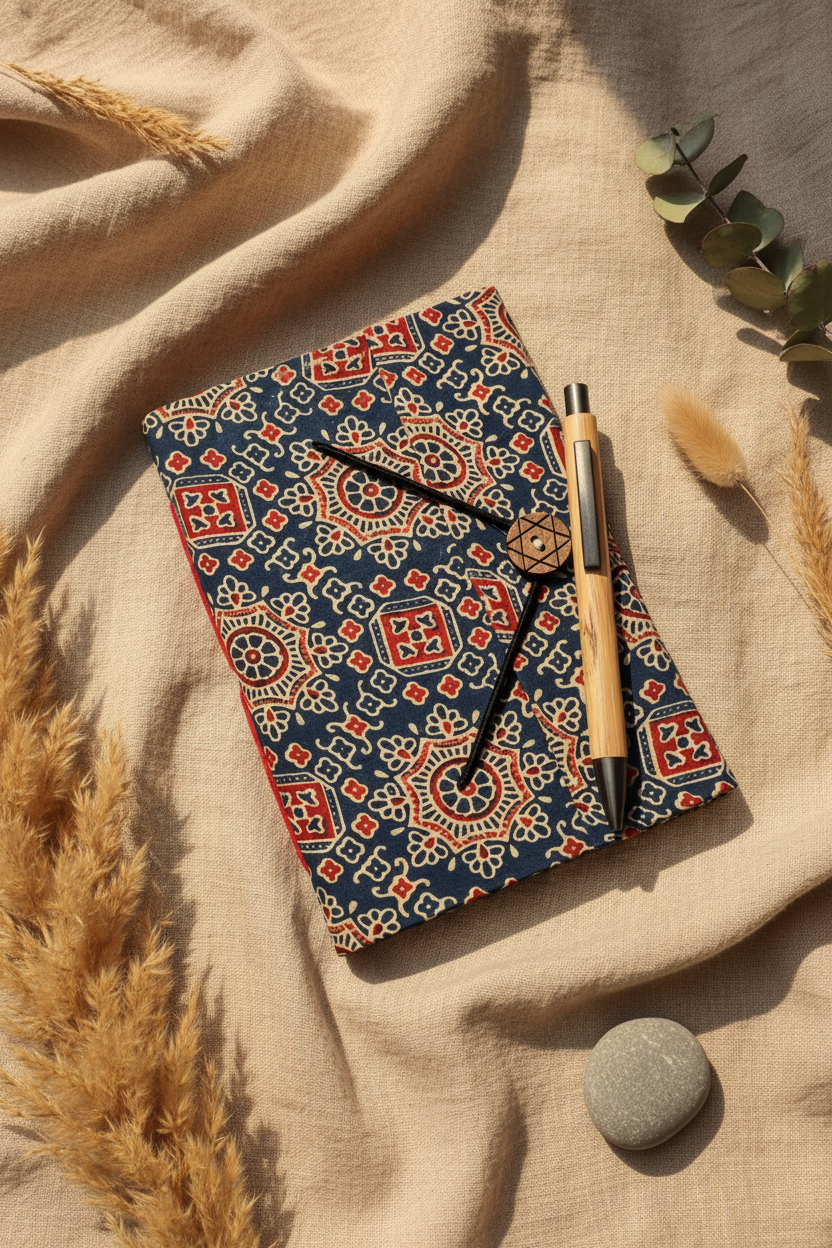 Handmade Button Notebook