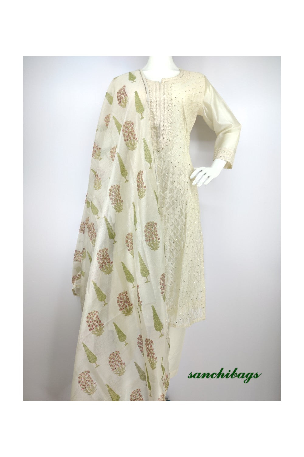 White Salwar Set