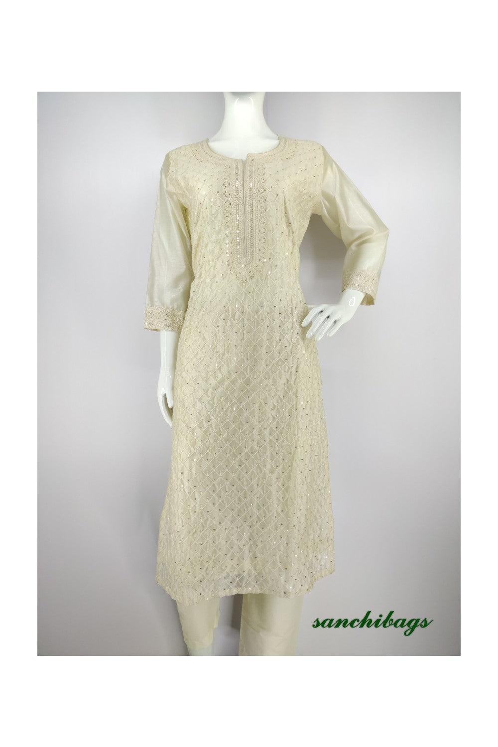 White Salwar Set