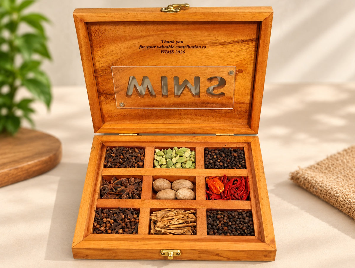 WOODEN SPICE BOX