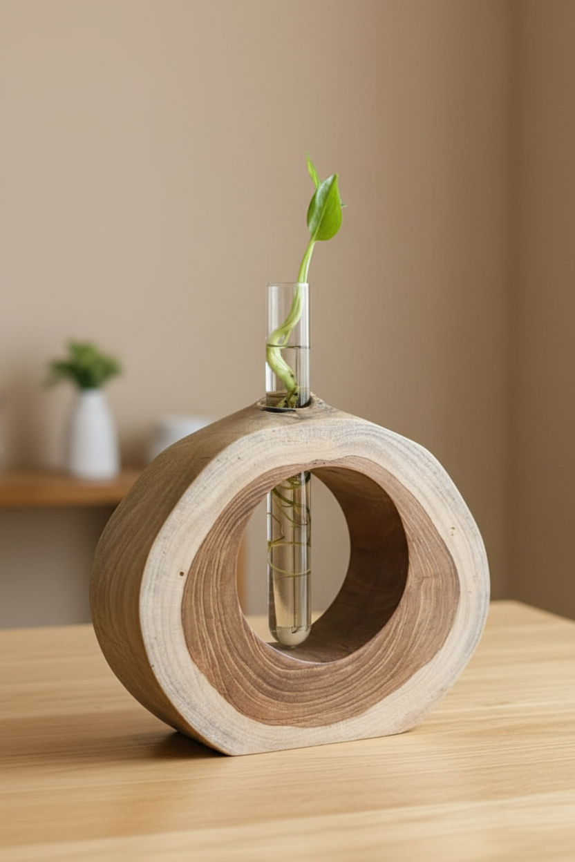 WOODEN TEST TUBE STAND