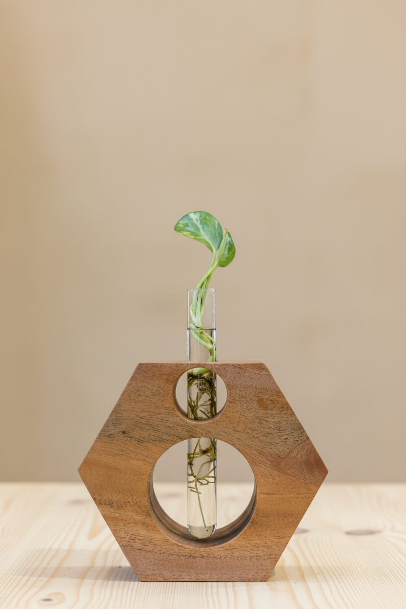 WOODEN TEST TUBE STAND