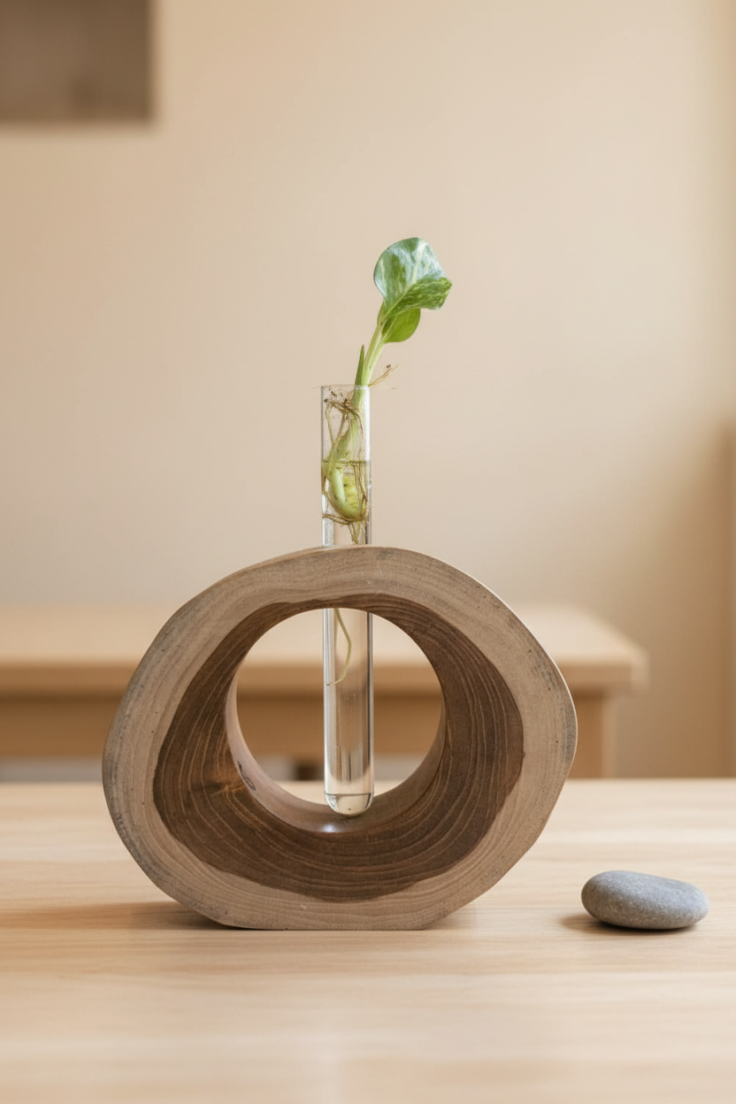 WOODEN TEST TUBE STAND