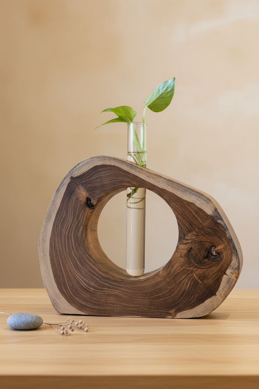 WOODEN TEST TUBE STAND