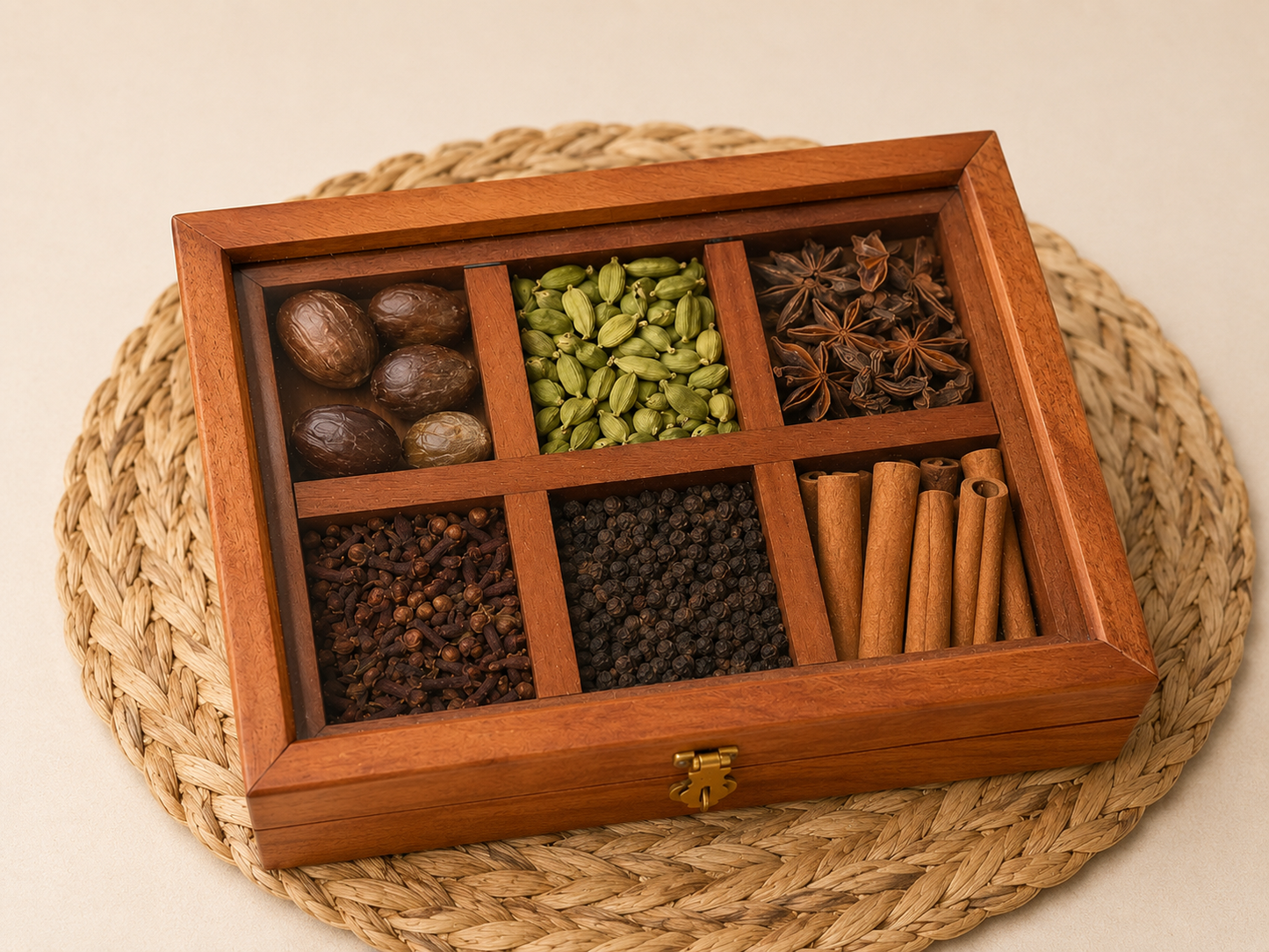 Wooden Spice Box