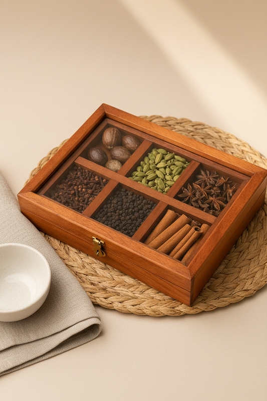 Wooden Spice Box