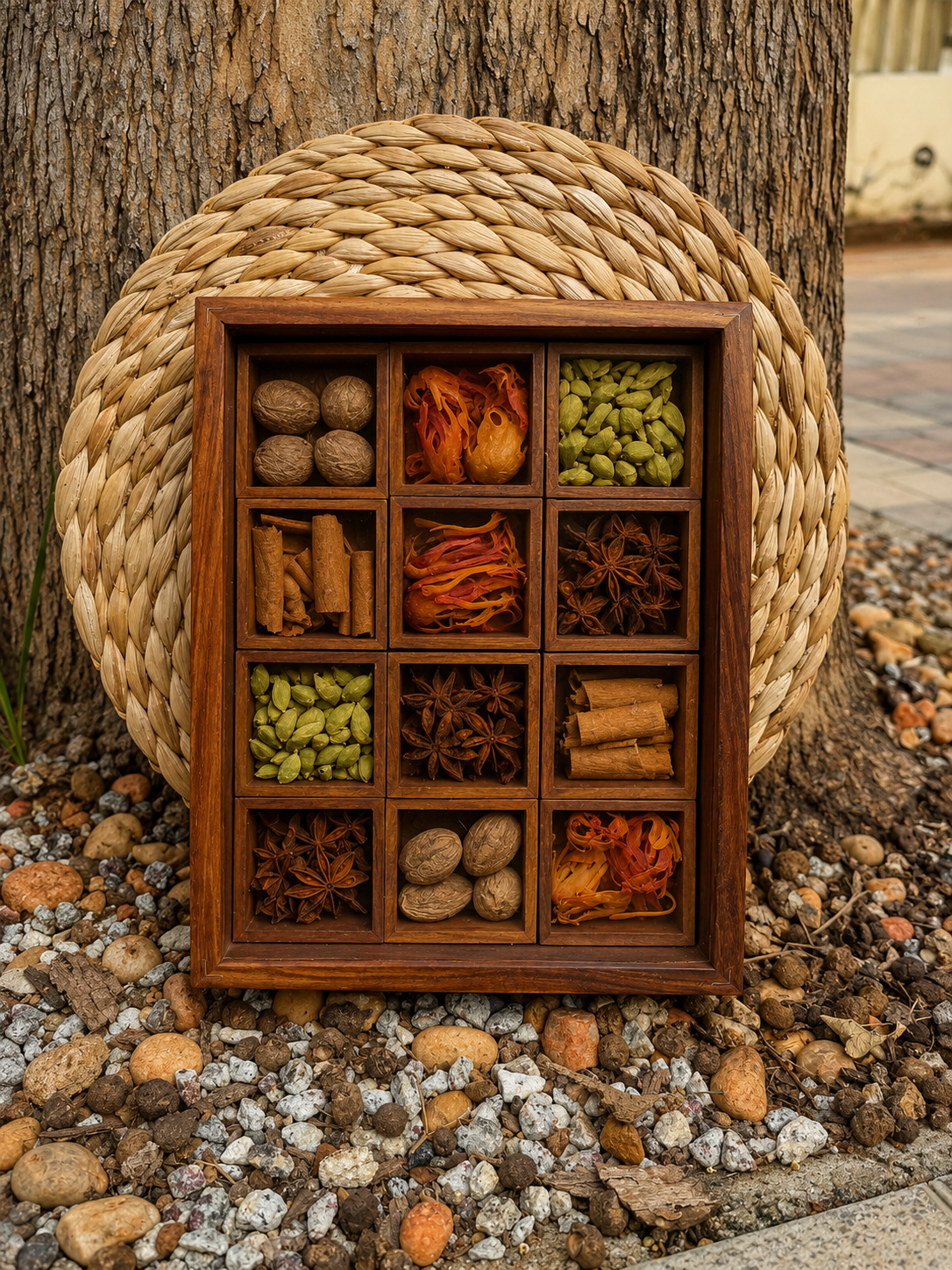 Wooden Spice Box