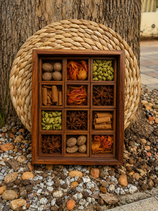 Wooden Spice Box