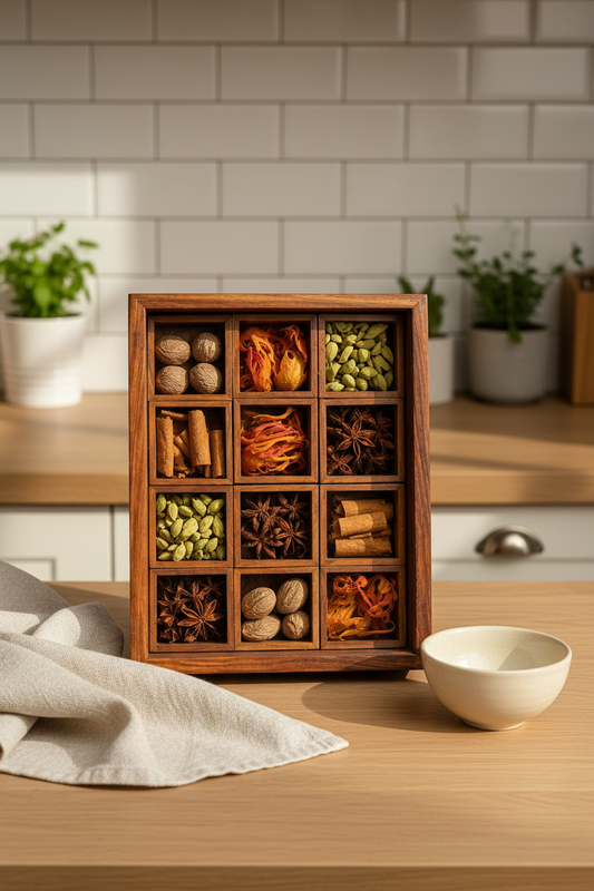 Wooden Spice Box