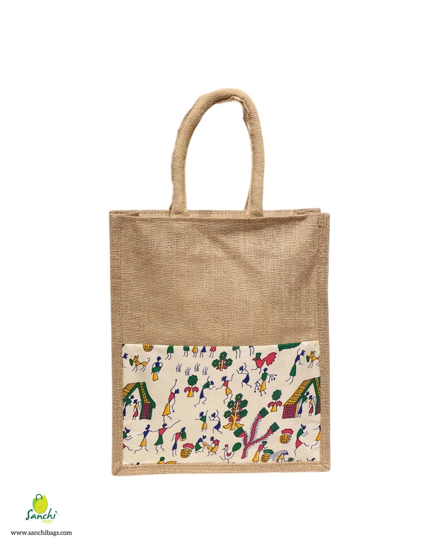 Jute Lunch Bag with warli