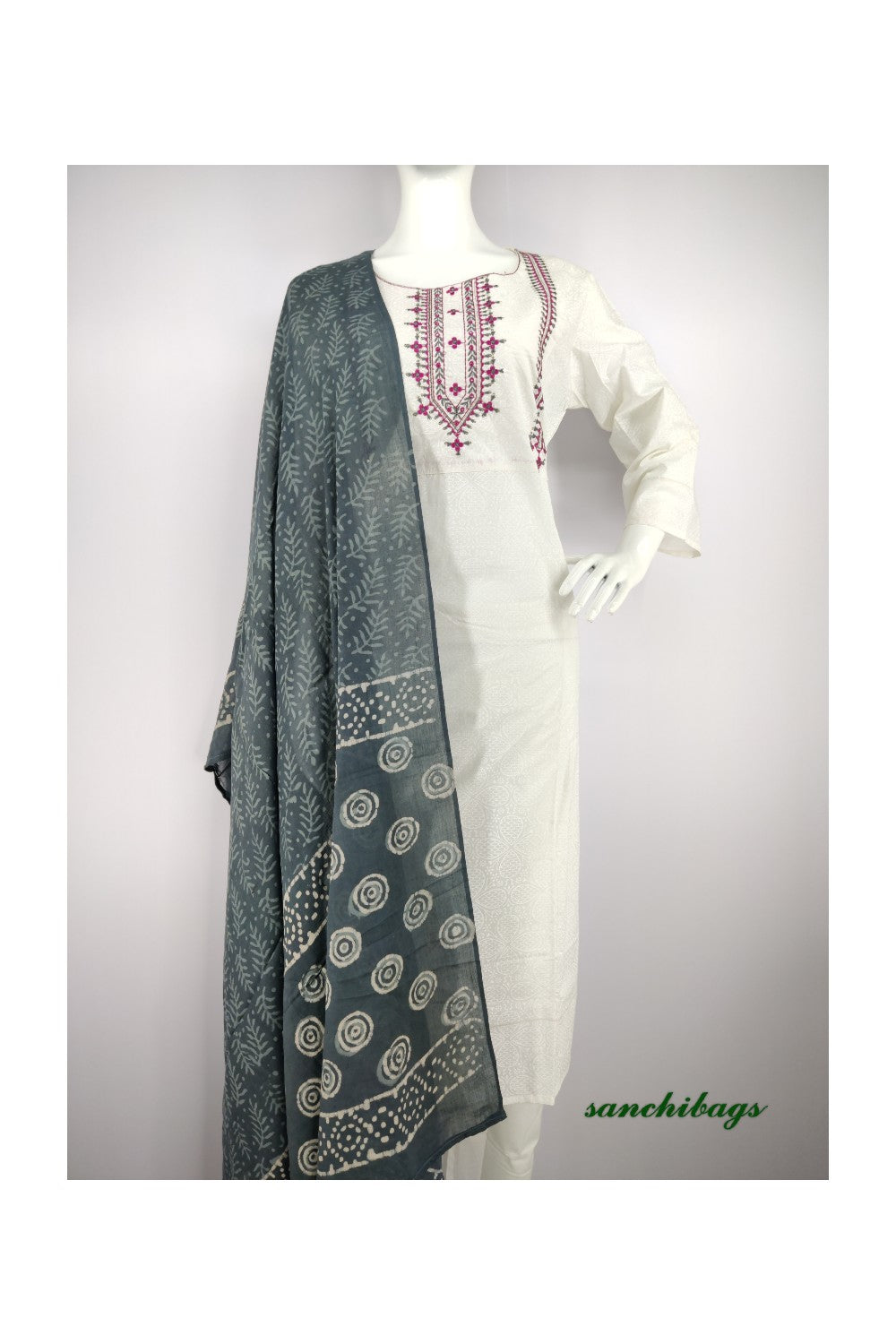 White Salwar Set