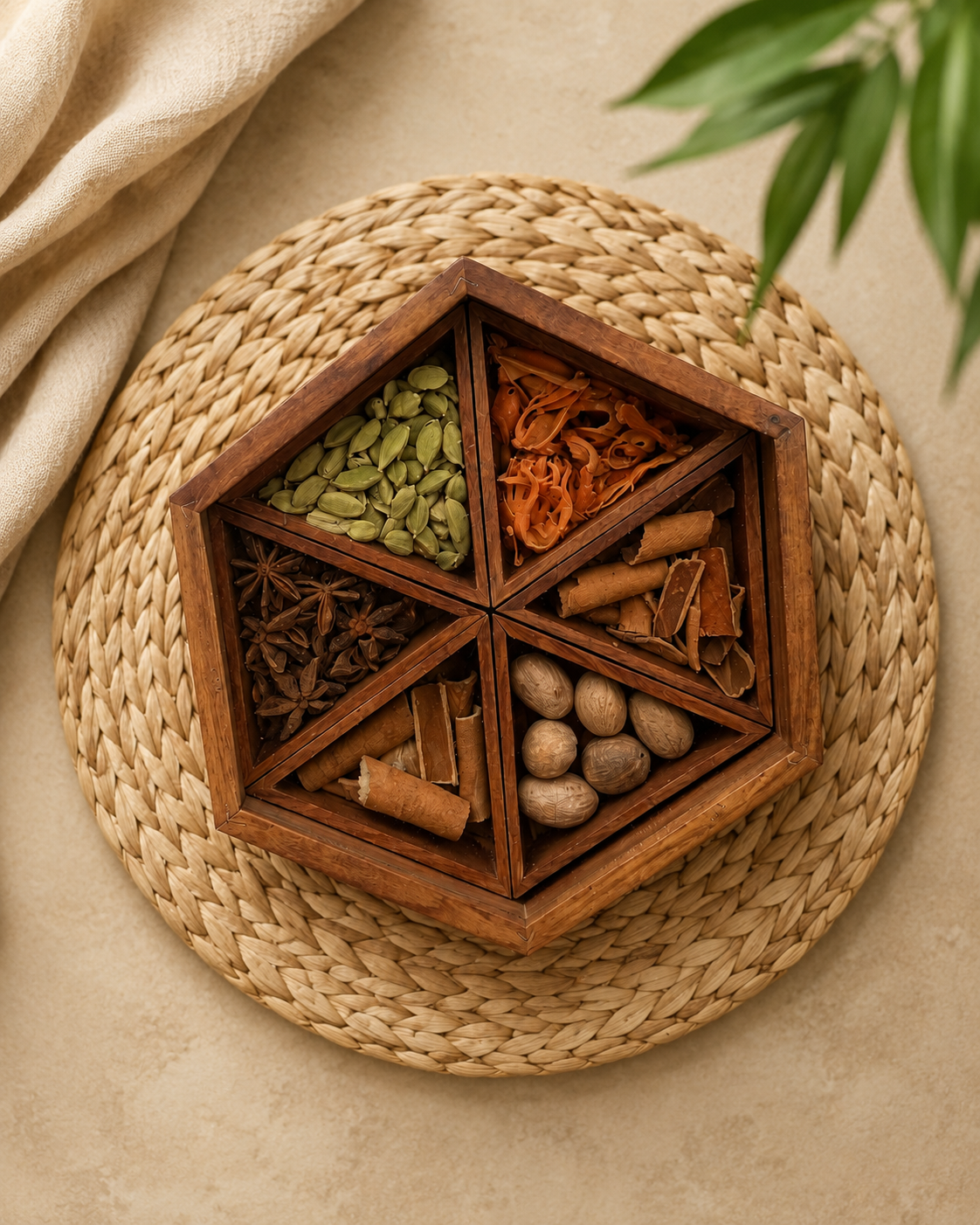 Wooden Spice Box