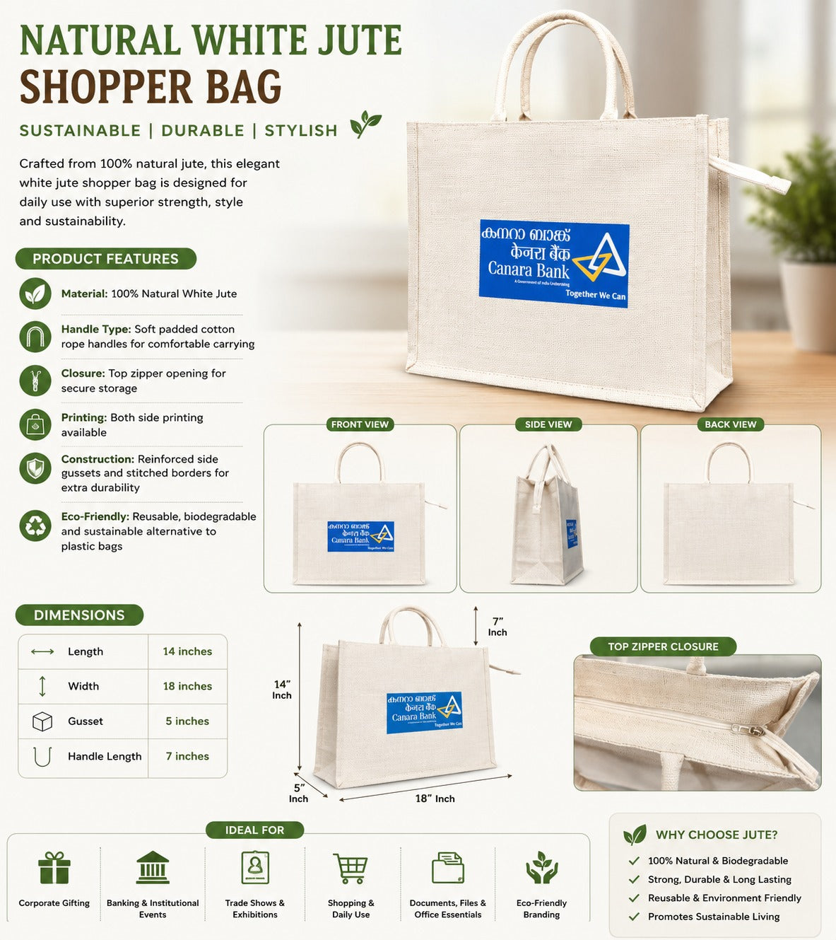 Jute shopper