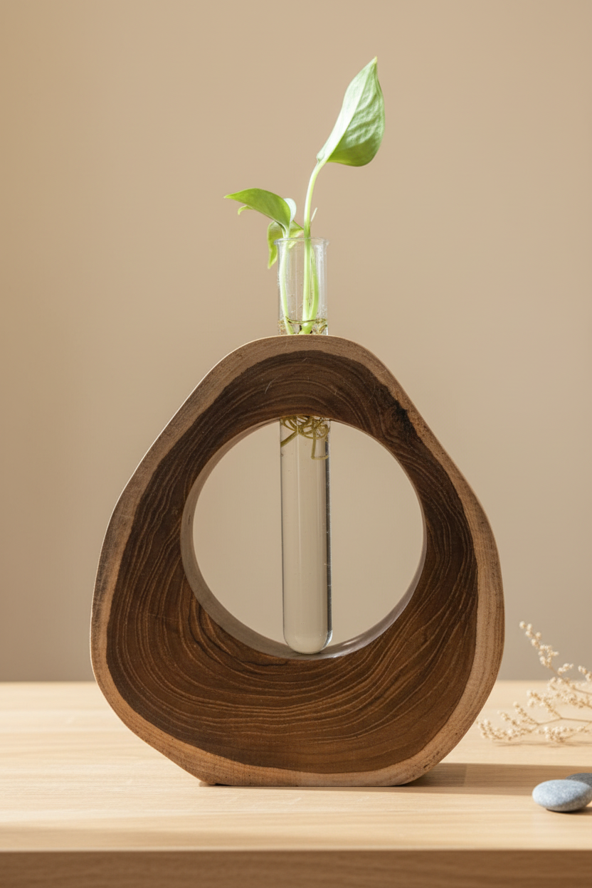 WOODEN TEST TUBE STAND