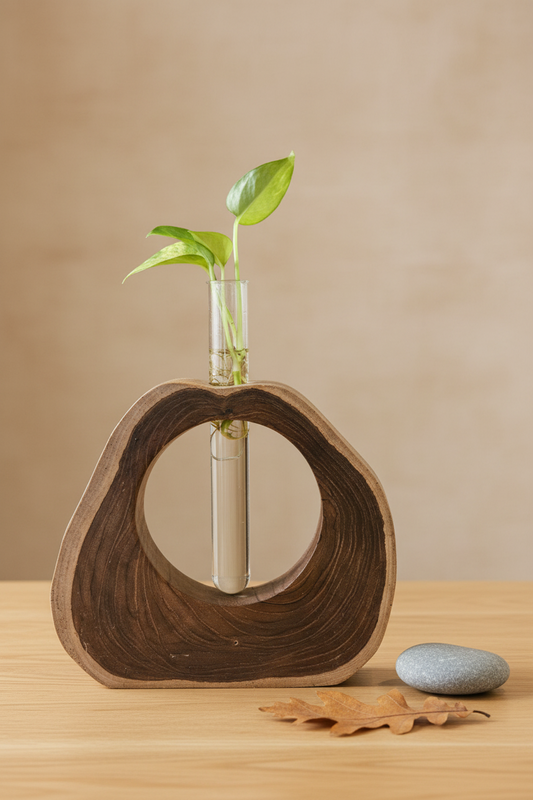 WOODEN TEST TUBE STAND