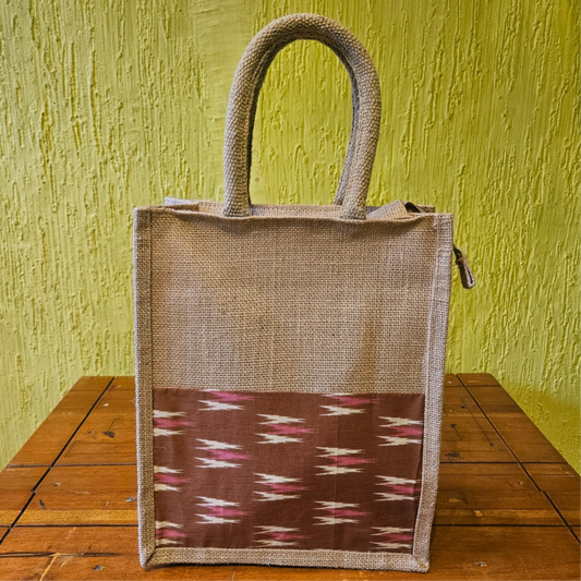 Jute Lunch Bag With Kalamkari