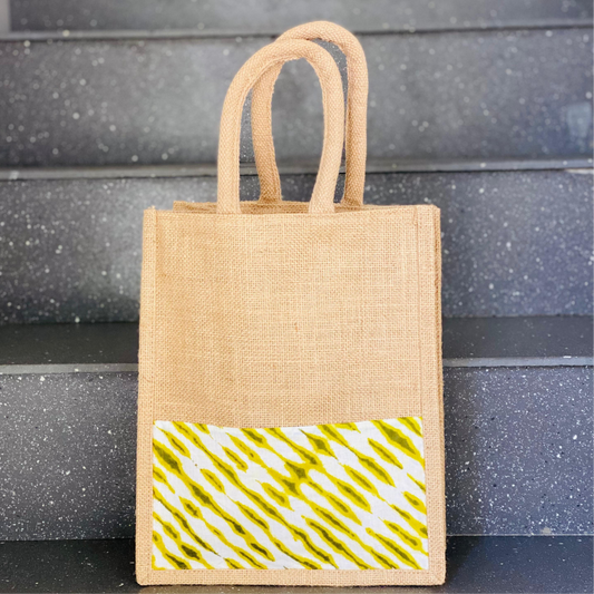 Jute Lunch Bag With Kalamkari